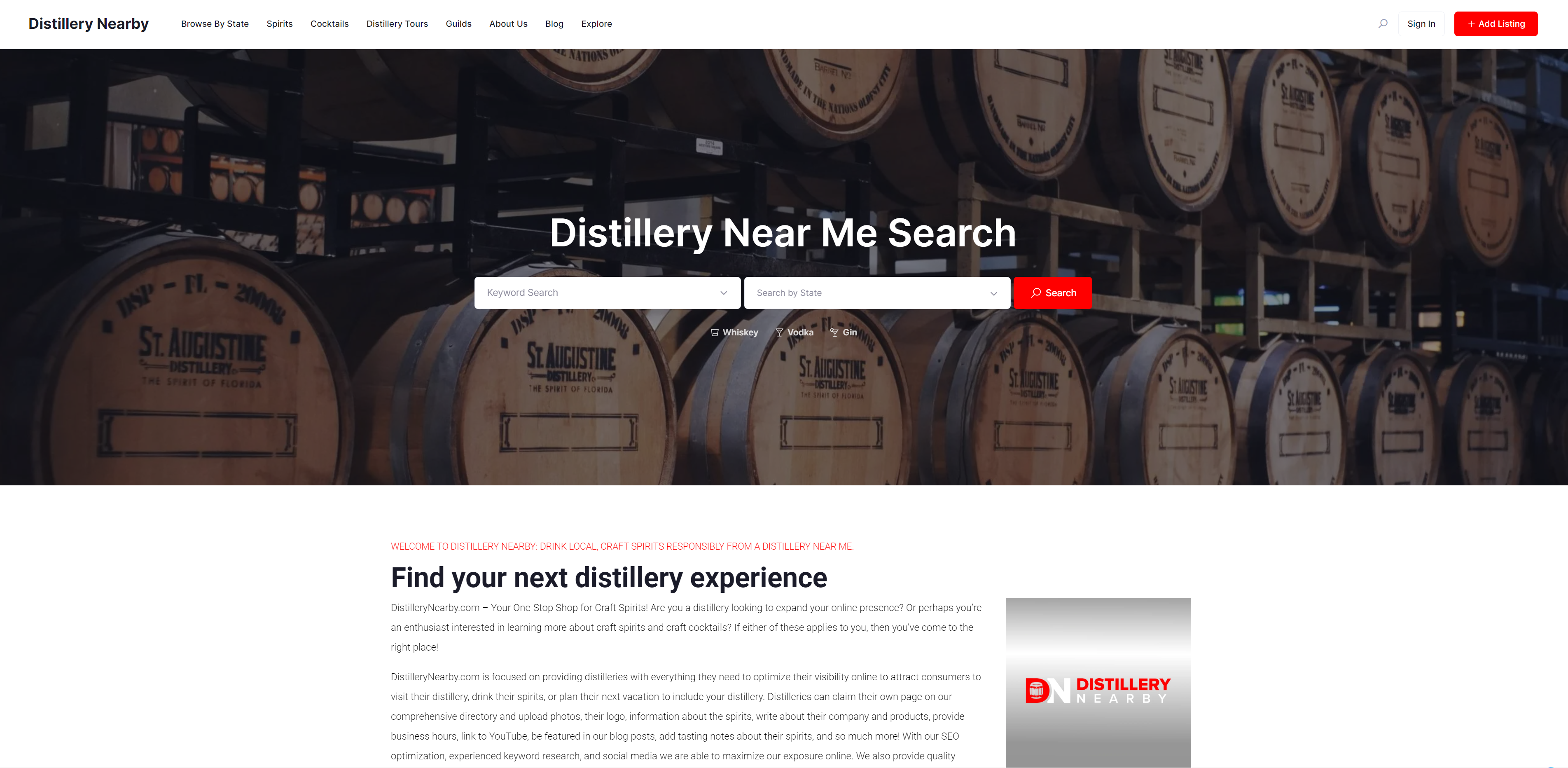 Distillery Nearby